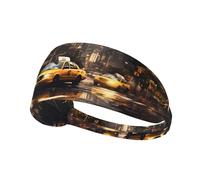 Bandeau de sport élastique pour cheveux YYHWHJDE New York Motif ville à séchage rapide Évacuation de l'humidité
