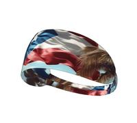 Bandeau de sport élastique pour cheveux YYHWHJDE Porto Rico Papier peint Drapeau Motif Doux Respirant Séchage rapide