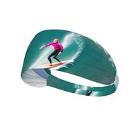 Bandeau de sport élastique pour cheveux YYHWHJDE Surfer People Motif doux, respirant, séchage rapide