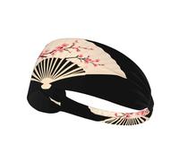 Bandeau de sport élastique pour femme et homme Motif fleurs de pêche YYHWHJDE