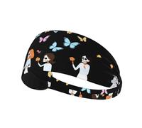 Bandeau de sport élastique pour femme et homme Motif papillons YYHHAOFA Libérés par les prêtres