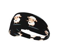 Bandeau de sport élastique pour femme et homme Motif petits moutons YYHWHJDE
