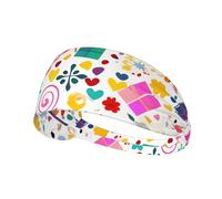 Bandeau de sport élastique pour femme et homme Motif YYHWHJDE Happy Birthday