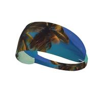 Bandeau de sport élastique unisexe pour la plage, la noix de coco et le soleil, évacue l'humidité et élimine l'excès de sueur, convient pour les sports tels que le football, la course à pied, le yoga