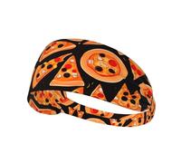 Bandeau de sport élastique WHJSHOP Cartoon Pizza Stamp Spandex, doux, respirant, séchage rapide