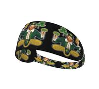 Bandeau de sport élastique WHJSHOP Celebrate St. Patrick's Day Stamp Spandex, doux, respirant, séchage rapide