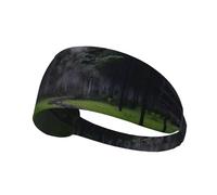 Bandeau de sport élastique WHJSHOP Fresh Forest After Rain Stamp Spandex, doux, respirant, séchage rapide