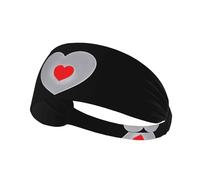 Bandeau de sport élastique WHJSHOP Love in The Bubble Stamp Spandex, doux, respirant, séchage rapide
