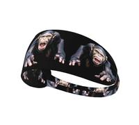 Bandeau de sport élastique WHJSHOP Manic Gorilla Stamp Spandex, doux, respirant, séchage rapide