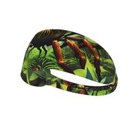 Bandeau de sport élastique WHJSHOP Spiders in The Woods Stamp Spandex, doux, respirant, séchage rapide