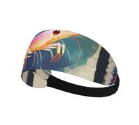 Bandeau de sport élastique XBKGOHA Lively Little Crevettes imprimé doux, respirant, séchage rapide