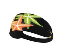 Bandeau de sport élastique XBKGOHA Trois étoiles de mer colorées imprimées doux, respirant, séchage rapide