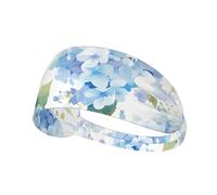 Bandeau de sport élastique YYHHAOFA Hortensia Motif aquarelle Bande athlétique pour femme et homme