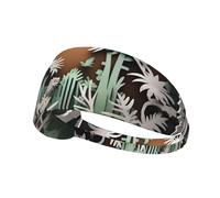 Bandeau de sport élastique YYHHAOFA Jungle Paper Cut Pattern Athletic Band for Women Men