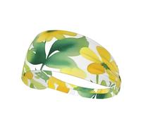 Bandeau de sport élastique YYHHAOFA Little Yellow Flower Pattern Athletic Band pour femmes, hommes