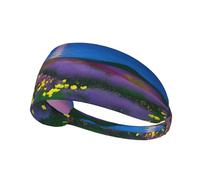 Bandeau de sport élastique YYHHAOFA Moonrise Flower Sea Pattern Athletic Band pour femmes et hommes