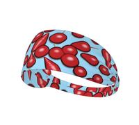 Bandeau de sport élastique YYHHAOFA motif cône de cerise, bande athlétique pour femme, homme