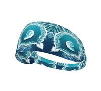 Bandeau de sport élastique YYHHAOFA Sea of Love Motif athlétique pour femme et homme