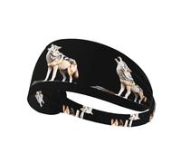 Bandeau de sport élastique YYHHAOFA The Lonely Wolf - Bandeau athlétique pour femme et homme