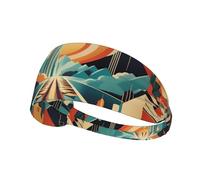 Bandeau de sport élastique YYHWHJDE A Colorful World Prints Athletic Band pour femmes, hommes