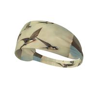 Bandeau de sport élastique YYHWHJDE A Flock of Flying Swallows Prints Athletic Band for Women Men