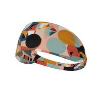 Bandeau de sport élastique YYHWHJDE Art Irrégulier Cercle Image Séchage rapide Évacuation de l'humidité