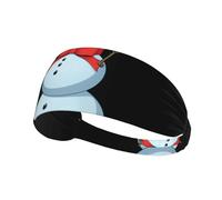Bandeau de sport élastique YYHWHJDE Beau bonhomme de neige avec nœud Image doux, respirant, séchage rapide