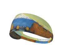Bandeau de sport élastique YYHWHJDE Beautiful Mt. Fuji Pattern Spandex, doux, respirant, séchage rapide