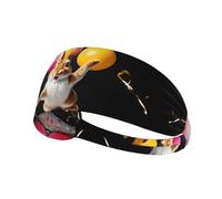 Bandeau de sport élastique YYHWHJDE coloré imprimé monde lapin bande athlétique pour femmes, hommes