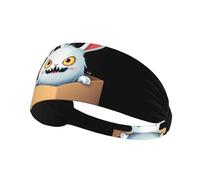Bandeau de sport élastique YYHWHJDE Devil Bunny in The Box Prints Athletic Band pour femmes et hommes