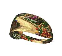 Bandeau de sport élastique YYHWHJDE Fairytale Village Path Imprimés Spandex Doux, respirant, séchage rapide