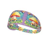 Bandeau de sport élastique YYHWHJDE Fantasy Dream Champignon Motif Doux Respirant Séchage rapide