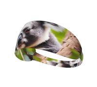 Bandeau de sport élastique YYHWHJDE Happy Cute Koala imprimé spandex, doux, respirant, séchage rapide