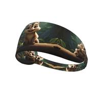 Bandeau de sport élastique YYHWHJDE imprimé écureuil en élasthanne, doux, respirant, séchage rapide