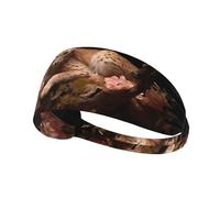 Bandeau de sport élastique YYHWHJDE Leopard Cat in a Dead Tree Imprimés Spandex doux, respirant, séchage rapide