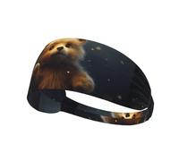 Bandeau de sport élastique YYHWHJDE Little Bear éclairage feux d'artifice bande athlétique pour femmes et hommes