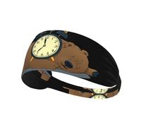 Bandeau de sport élastique YYHWHJDE Little Brown Bear Prints Athletic Band pour femmes, hommes