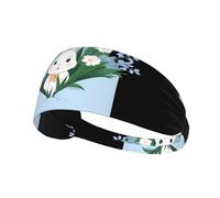 Bandeau de sport élastique YYHWHJDE Little White Rabbit Flowers on the Envelope Prints Athletic Band for Women Men