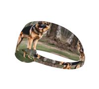 Bandeau de sport élastique YYHWHJDE Maple Berger Allemand Imprimé Chien Athlétique Band pour Femme Homme