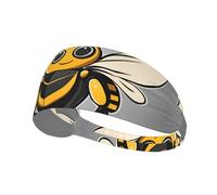 Bandeau de sport élastique YYHWHJDE mignon abeille jaune image doux, respirant, séchage rapide