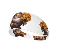 Bandeau de sport élastique YYHWHJDE Nain tenant une fleur imprimé Spandex, doux, respirant, séchage rapide