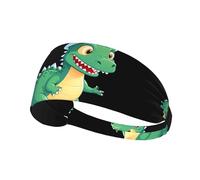 Bandeau de sport élastique YYHWHJDE Noël dinosaure sur la neige Séchage rapide Évacuation de l'humidité