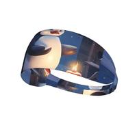 Bandeau de sport élastique YYHWHJDE Petit pingouin pour impression chauffante Bandeau athlétique pour femmes et hommes