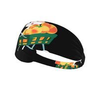 Bandeau de sport élastique YYHWHJDE Rabbit Pushes The Peach Cart à séchage rapide, évacuation de l'humidité