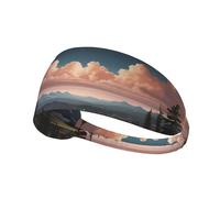 Bandeau de sport élastique YYHWHJDE romantique ciel étoilé paysage image séchage rapide évacuation de l'humidité
