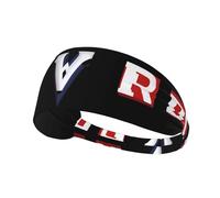 Bandeau de sport élastique YYHWHJDE rouge et bleu avec image de personnages à séchage rapide, évacuation de l'humidité