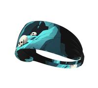 Bandeau de sport élastique YYHWHJDE squelettes dans le trou noir imprimé Spandex, doux, respirant, séchage rapide