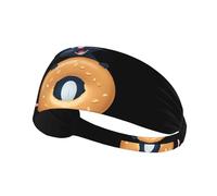 Bandeau de sport élastique YYHWHJDE The Mouse that stole the bagel Pattern Quick Dry Moisture Moisture