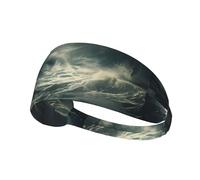 Bandeau de sport élastique YYHWHJDE The Turbulent Sea Surface Prints Athletic Band pour femmes et hommes