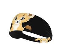 Bandeau de sport élastique YYHWHJDE Timide Imprimé Lionceau Spandex doux, respirant, séchage rapide